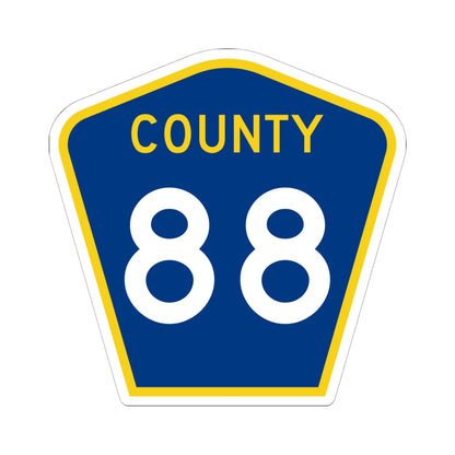 County 88 MN (Minnesota) (Road Sign) STICKER Vinyl Kiss-Cut Decal