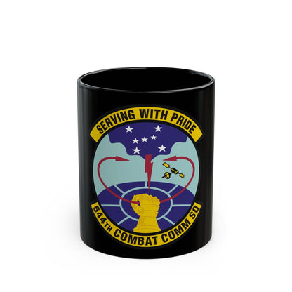 644th Combat Communications Squadron (U.S. Air Force) Black Coffee Mug-11oz-The Sticker Space