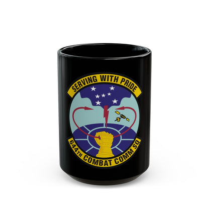 644th Combat Communications Squadron (U.S. Air Force) Black Coffee Mug-15oz-The Sticker Space