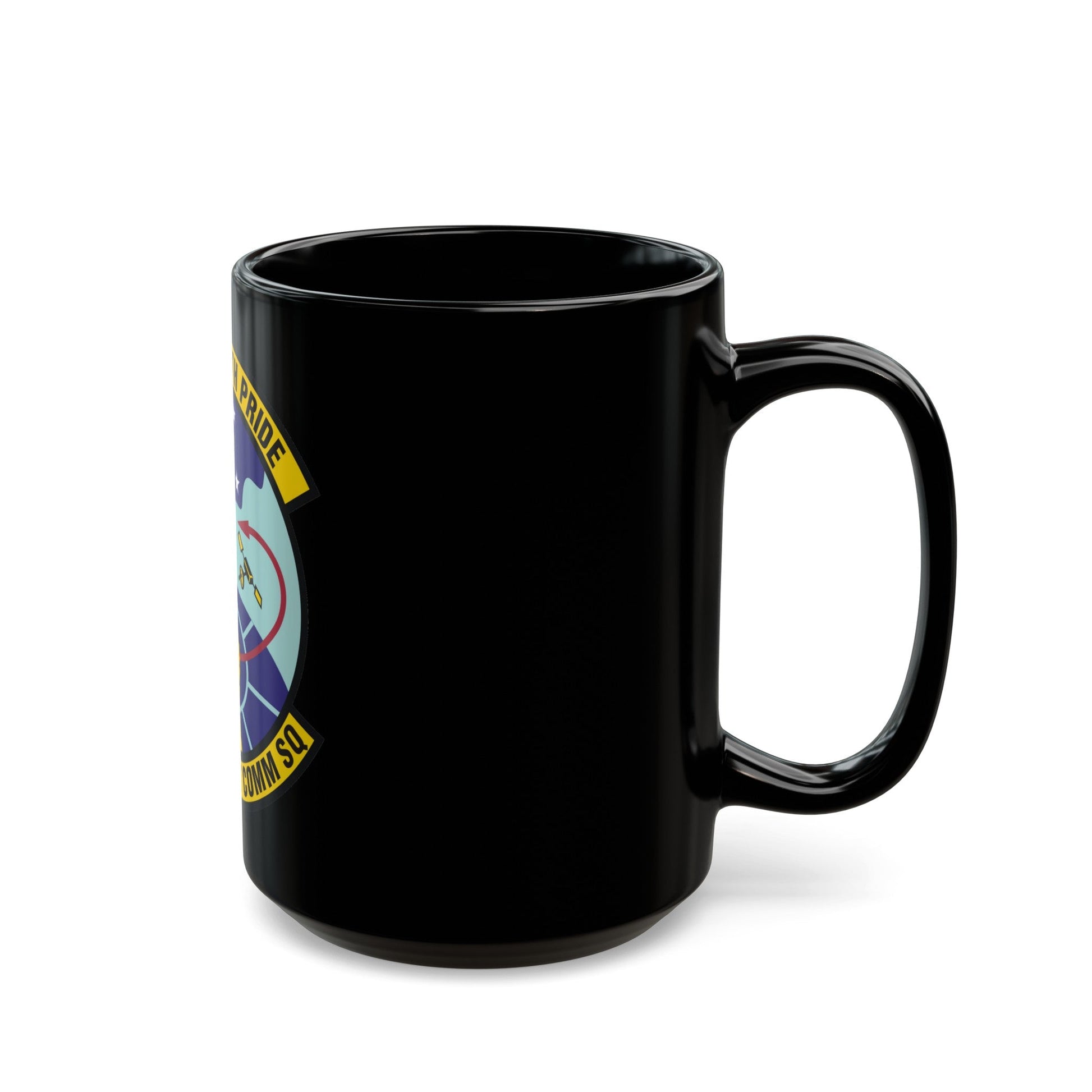 644th Combat Communications Squadron (U.S. Air Force) Black Coffee Mug-The Sticker Space