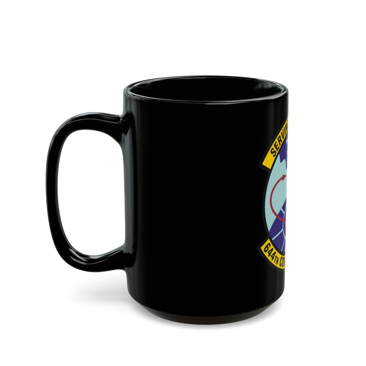 644th Combat Communications Squadron (U.S. Air Force) Black Coffee Mug-The Sticker Space