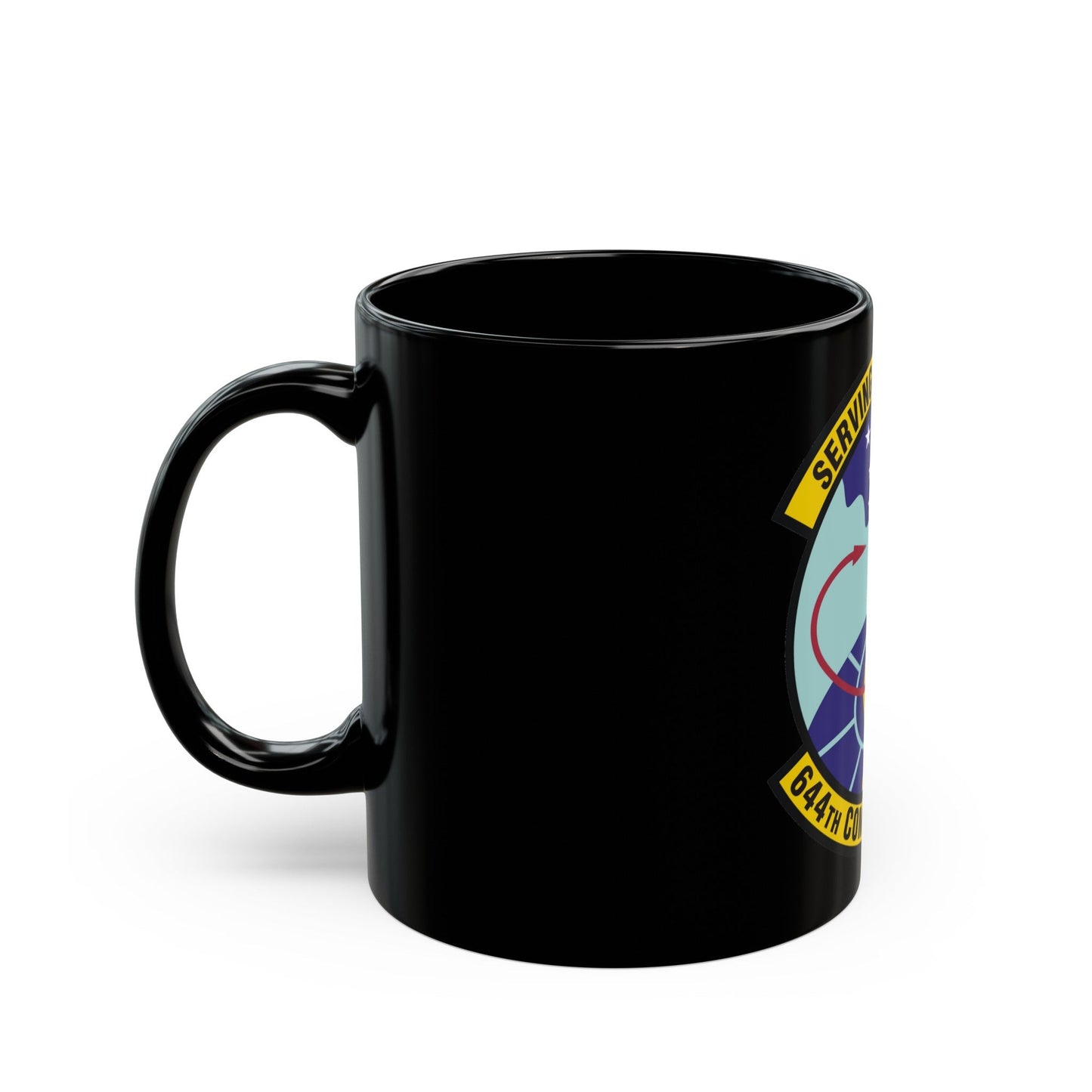 644th Combat Communications Squadron (U.S. Air Force) Black Coffee Mug-The Sticker Space