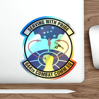 644th Combat Communications Squadron (U.S. Air Force) Holographic STICKER Die-Cut Vinyl Decal-The Sticker Space