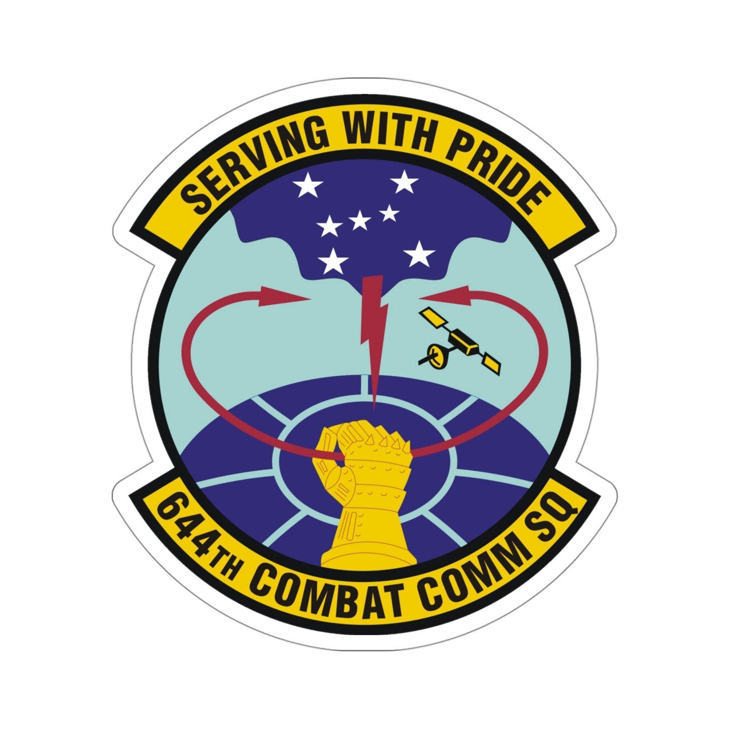 644th Combat Communications Squadron (U.S. Air Force) STICKER Vinyl Die-Cut Decal-4 Inch-The Sticker Space