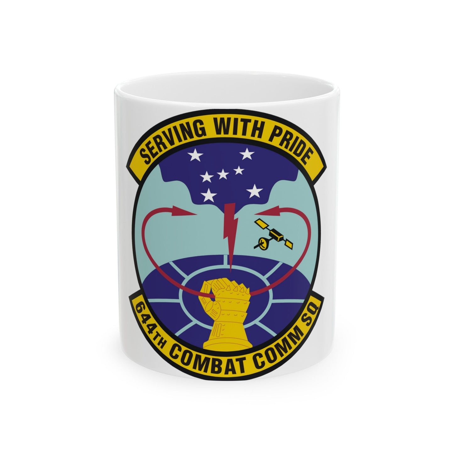 644th Combat Communications Squadron (U.S. Air Force) White Coffee Mug-11oz-The Sticker Space