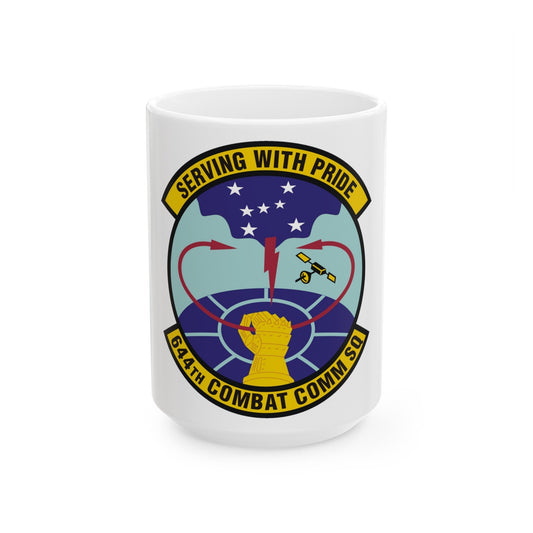 644th Combat Communications Squadron (U.S. Air Force) White Coffee Mug-15oz-The Sticker Space