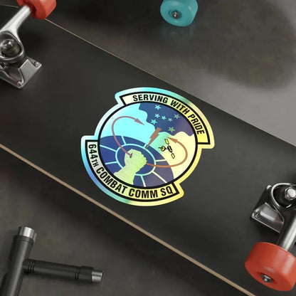 644th Combat Communications Squadron (U.S. Air Force) Holographic STICKER Die-Cut Vinyl Decal - The Sticker Space