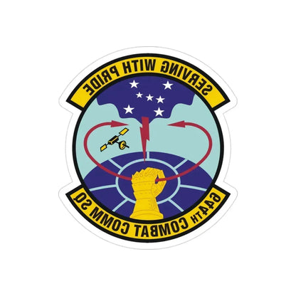644th Combat Communications Squadron (U.S. Air Force) REVERSE PRINT Transparent Die-Cut STICKER - The Sticker Space