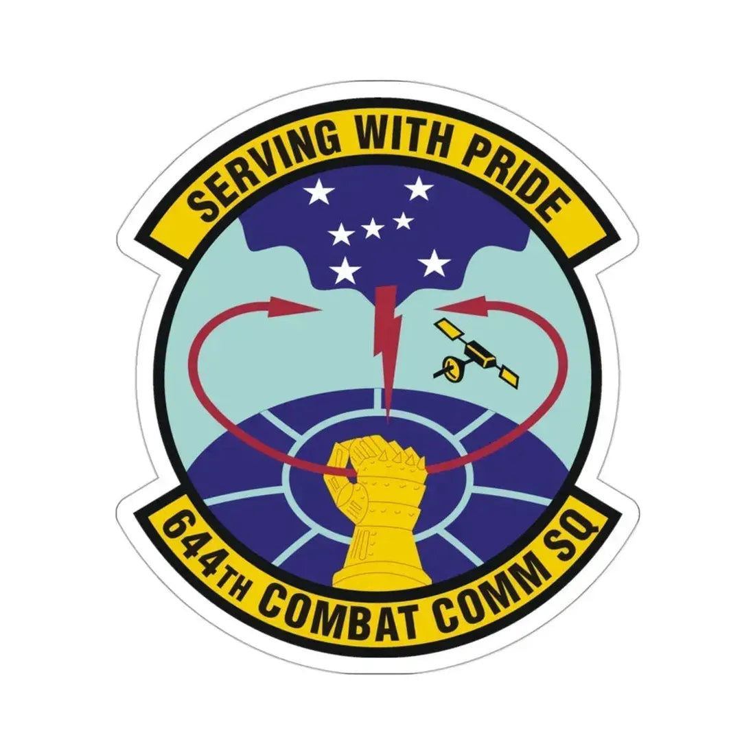 644th Combat Communications Squadron (U.S. Air Force) STICKER Vinyl Die-Cut Decal 3 Inch - The Sticker Space