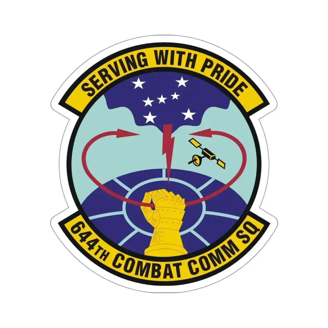 644th Combat Communications Squadron (U.S. Air Force) STICKER Vinyl Die-Cut Decal 4 Inch - The Sticker Space