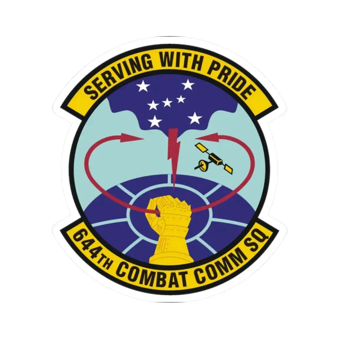 644th Combat Communications Squadron (U.S. Air Force) STICKER Vinyl Kiss-Cut Decal 2 Inch White - The Sticker Space