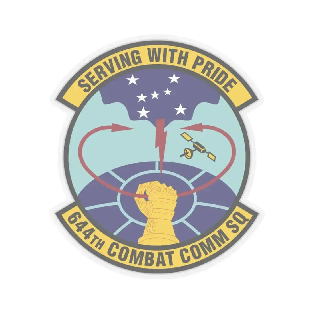 644th Combat Communications Squadron (U.S. Air Force) STICKER Vinyl Kiss-Cut Decal 4 Inch Transparent - The Sticker Space