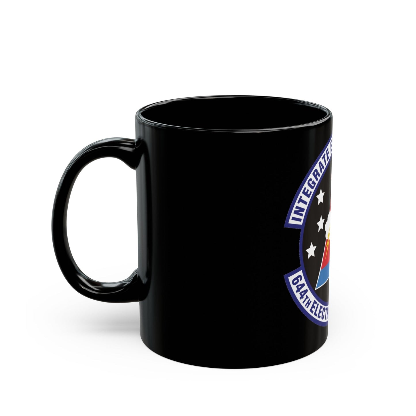 644th Electronic Systems Squadron (U.S. Air Force) Black Coffee Mug-The Sticker Space