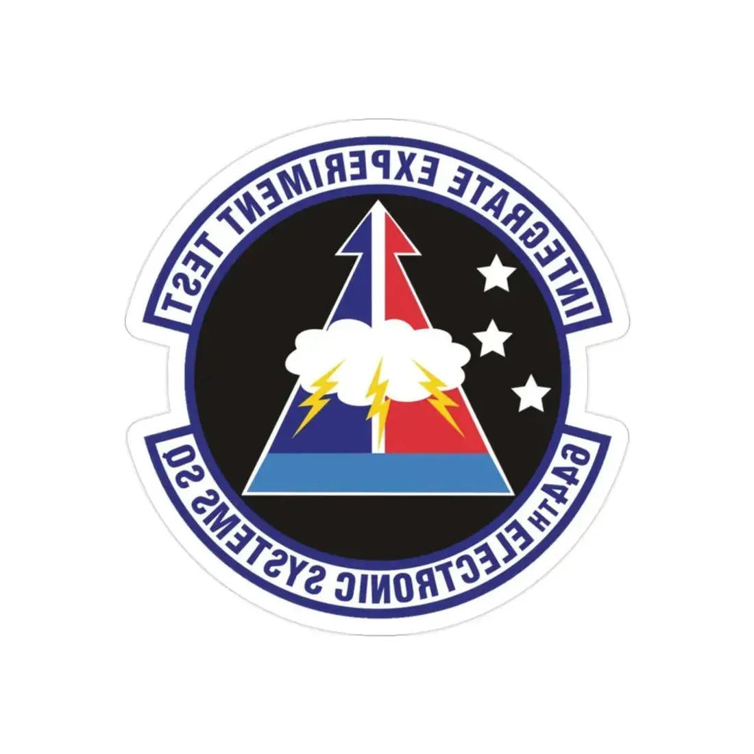 644th Electronic Systems Squadron (U.S. Air Force) REVERSE PRINT Transparent Die-Cut STICKER - The Sticker Space