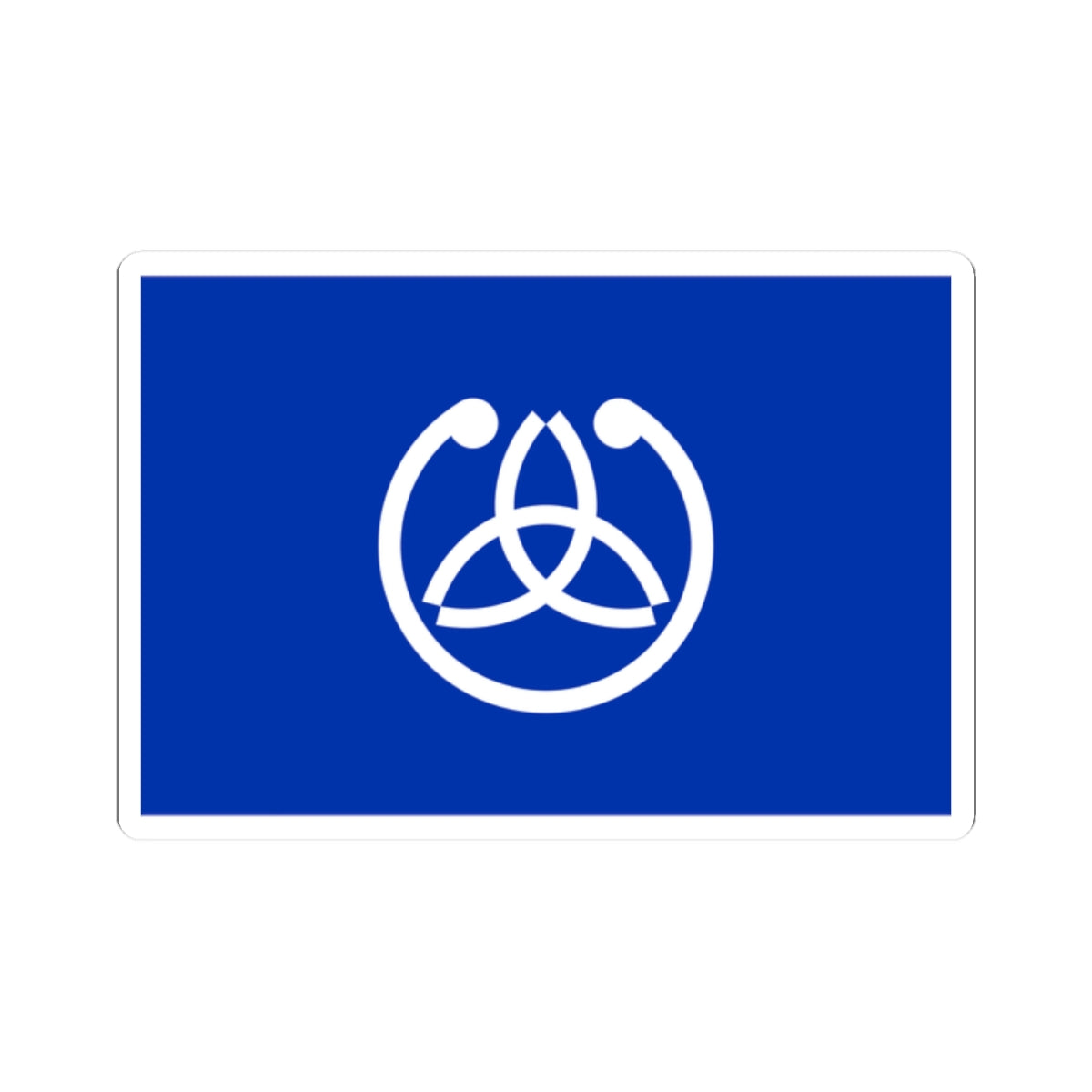 Flag of Onagawa Miyagi (Japan) STICKER Vinyl Kiss-Cut Decal