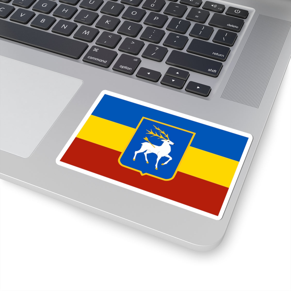 Flag of the Don Republic with coat of arms (Russia) STICKER Vinyl Kiss-Cut Decal