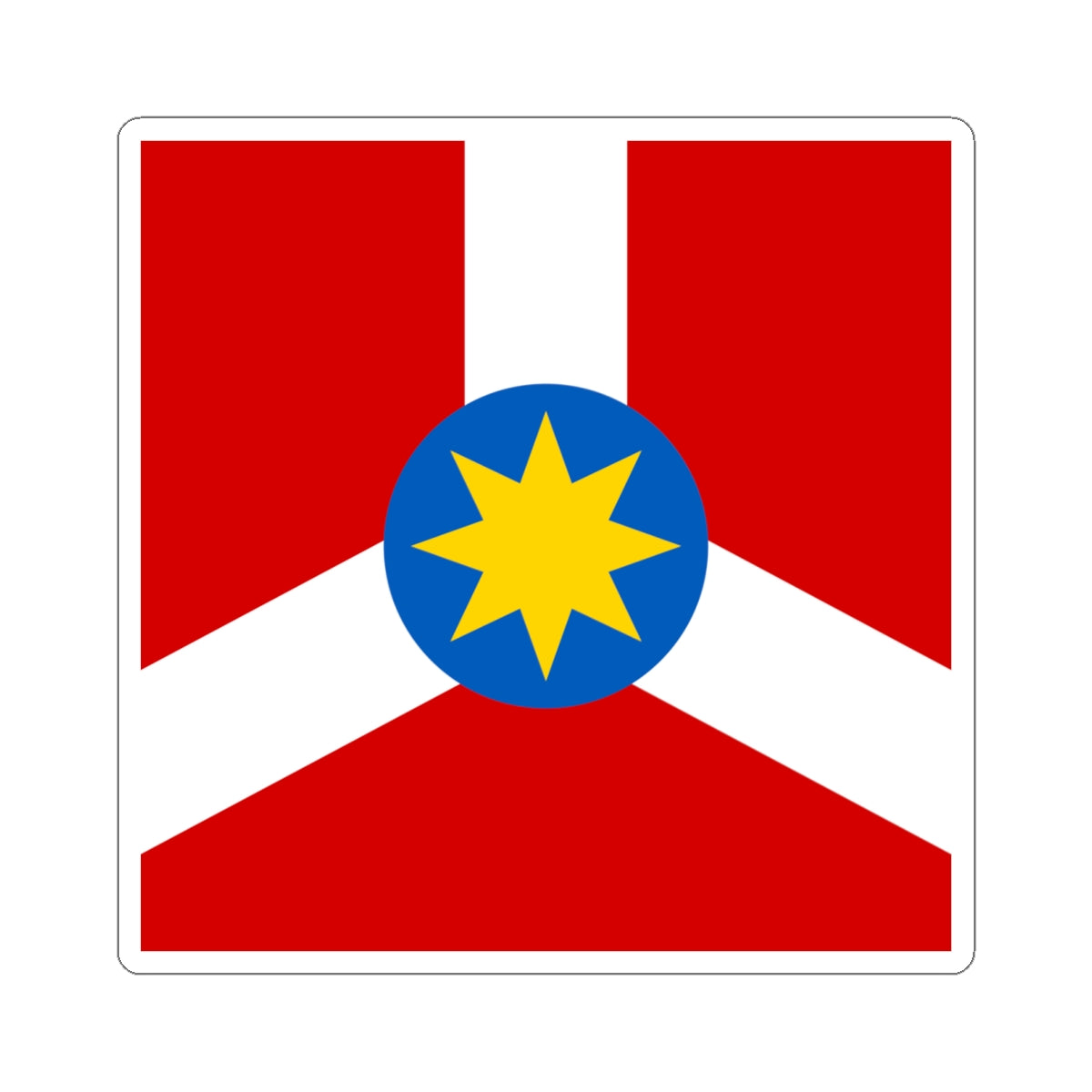 Berezhany Vinnytsia Oblast flag (Ukraine) STICKER Vinyl Kiss-Cut Decal