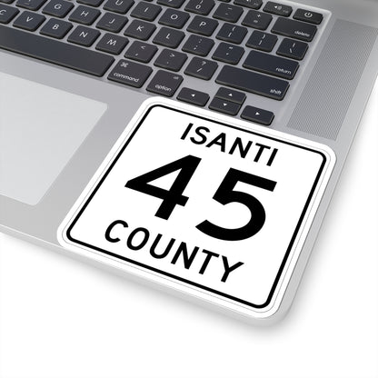 Isanti County 45 MN (Minnesota) (Road Sign) STICKER Vinyl Kiss-Cut Decal