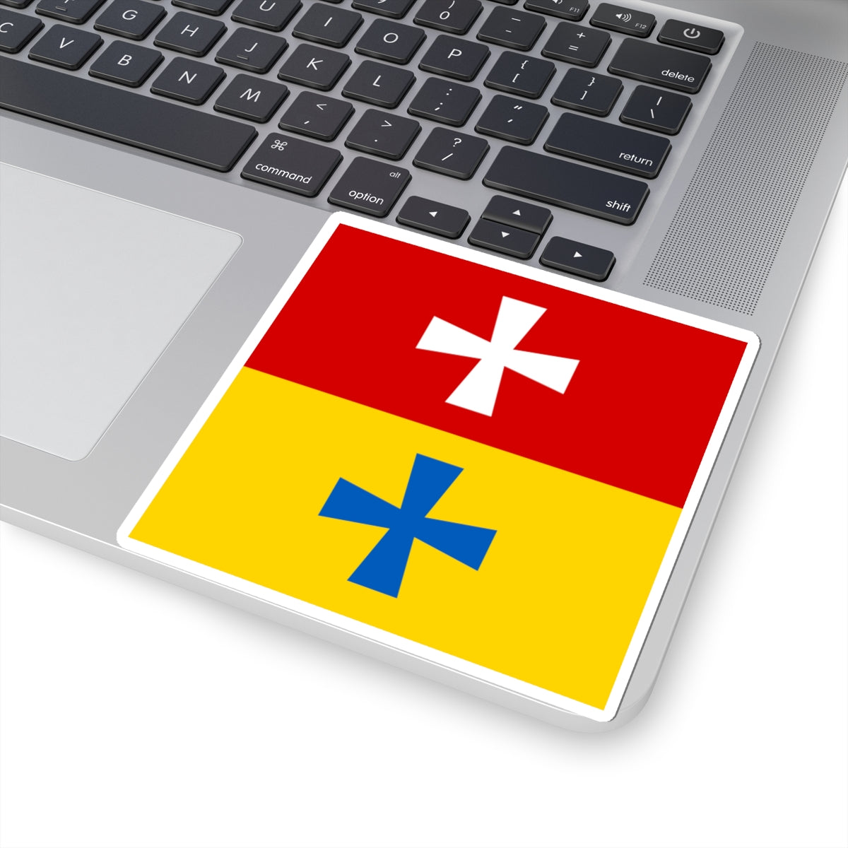 Rozhyshe flag (Ukraine) STICKER Vinyl Kiss-Cut Decal