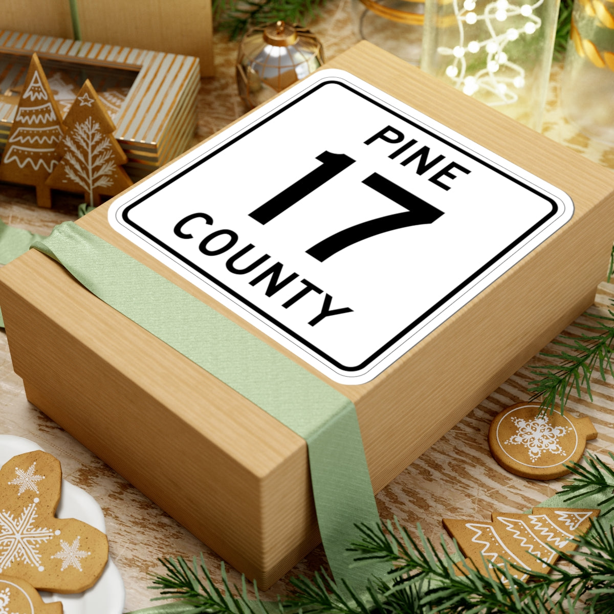 Pine County Route 17 MN (Minnesota) (Road Sign) STICKER Vinyl Kiss-Cut Decal