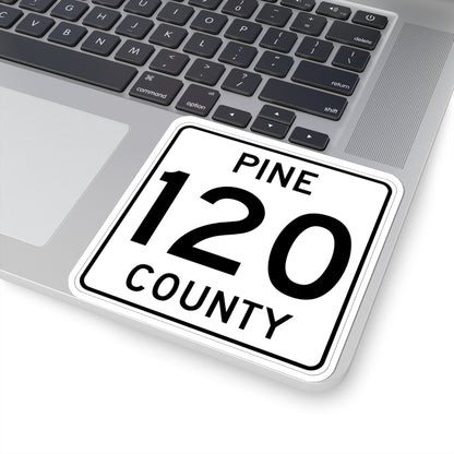 Pine County Route 120 MN (Minnesota) (Road Sign) STICKER Vinyl Kiss-Cut Decal