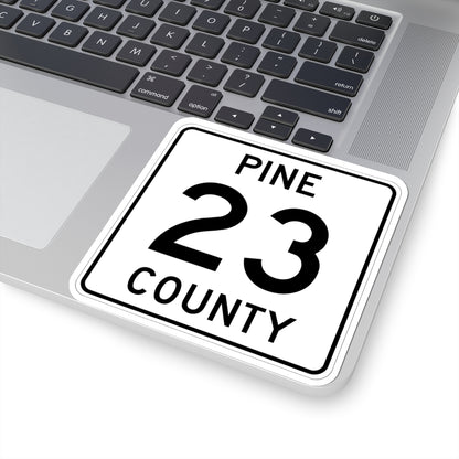 Pine County Route 23 MN (Minnesota) (Road Sign) STICKER Vinyl Kiss-Cut Decal