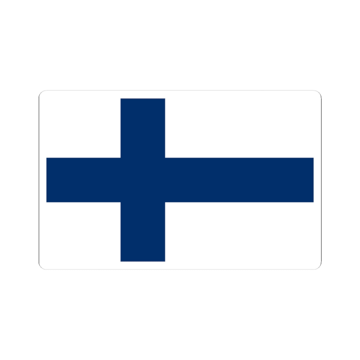 Flag of Finland (Finland) STICKER Vinyl Kiss-Cut Decal