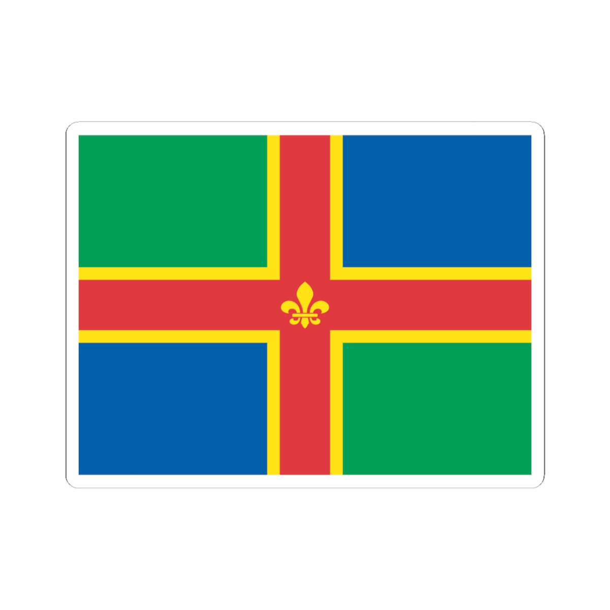 Flag of Lincolnshire (England) STICKER Vinyl Kiss-Cut Decal