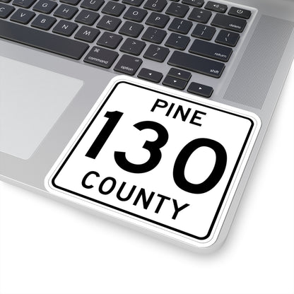 Pine County Route 130 MN (Minnesota) (Road Sign) STICKER Vinyl Kiss-Cut Decal