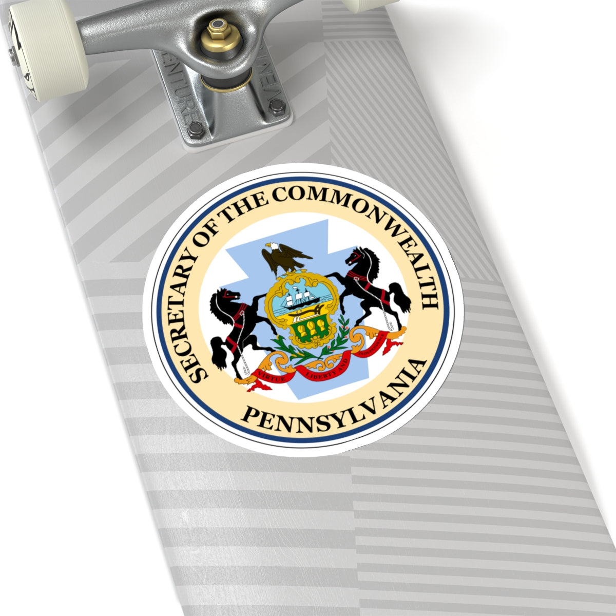 Seal of the Secretary of the Commonwealth of Pennsylvania - STICKER Vinyl Kiss-Cut Decal