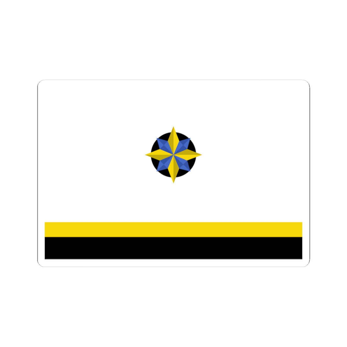 Flag of Kovdorsky rayon Murmansk oblast (Russia) STICKER Vinyl Kiss-Cut Decal