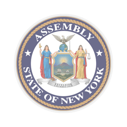 Seal of the New York State Assembly - STICKER Vinyl Kiss-Cut Decal