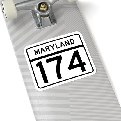 MD Route 174 (Maryland) (Road Sign) STICKER Vinyl Kiss-Cut Decal