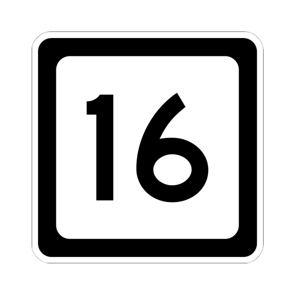 WV-16 (Virginia) (Road Sign) STICKER Vinyl Kiss-Cut Decal