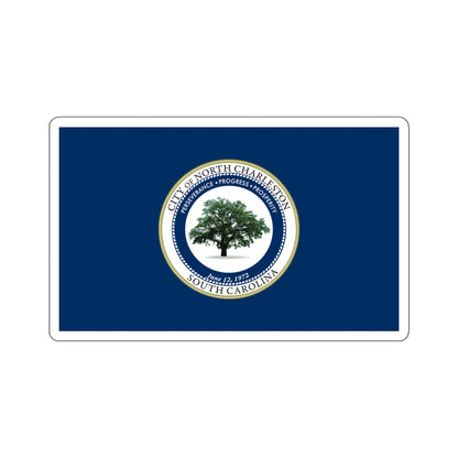 Flag of North Charleston, South Carolina - STICKER Vinyl Kiss-Cut Decal