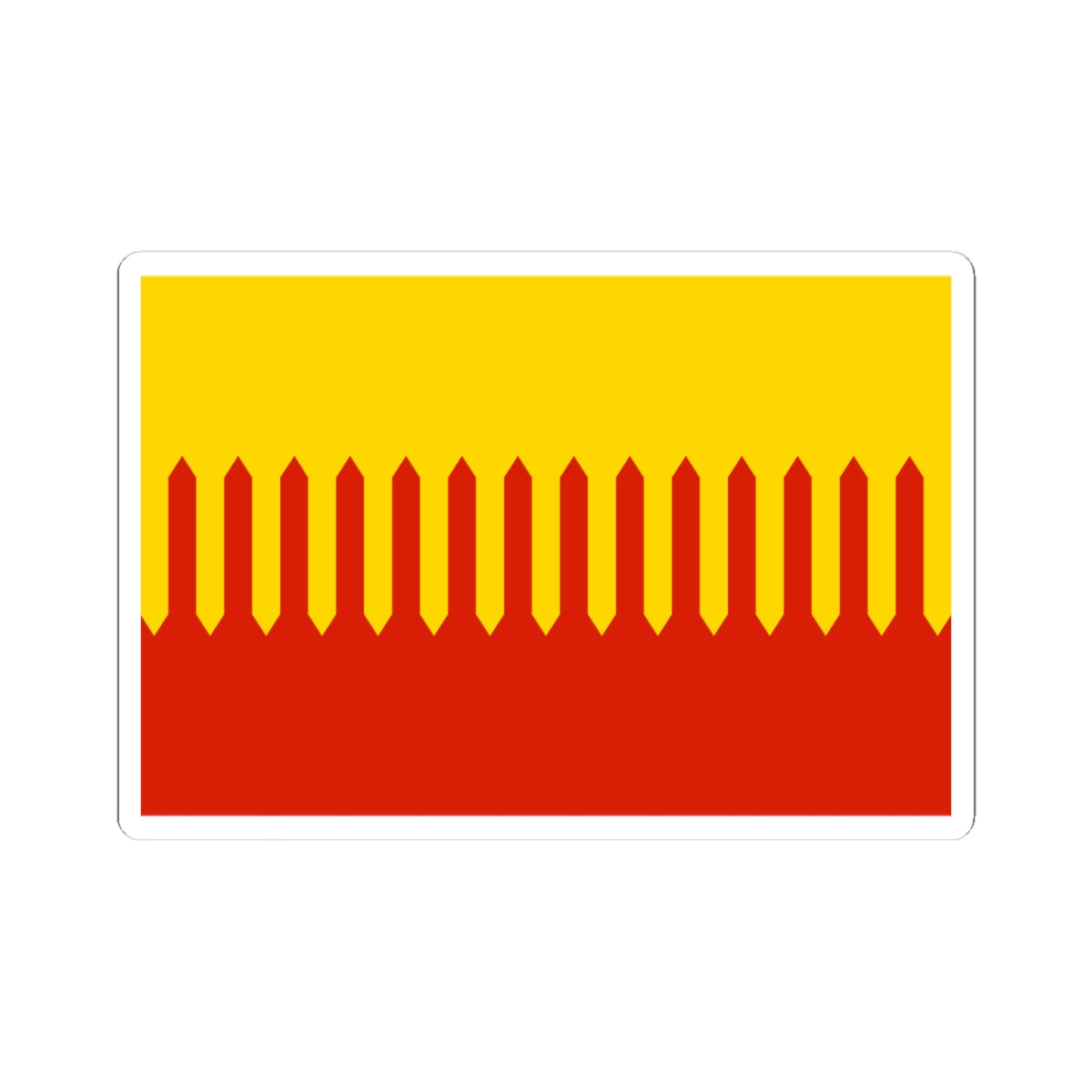 Flag of Zubtcovsky rayon Tver oblast (Russia) STICKER Vinyl Kiss-Cut Decal