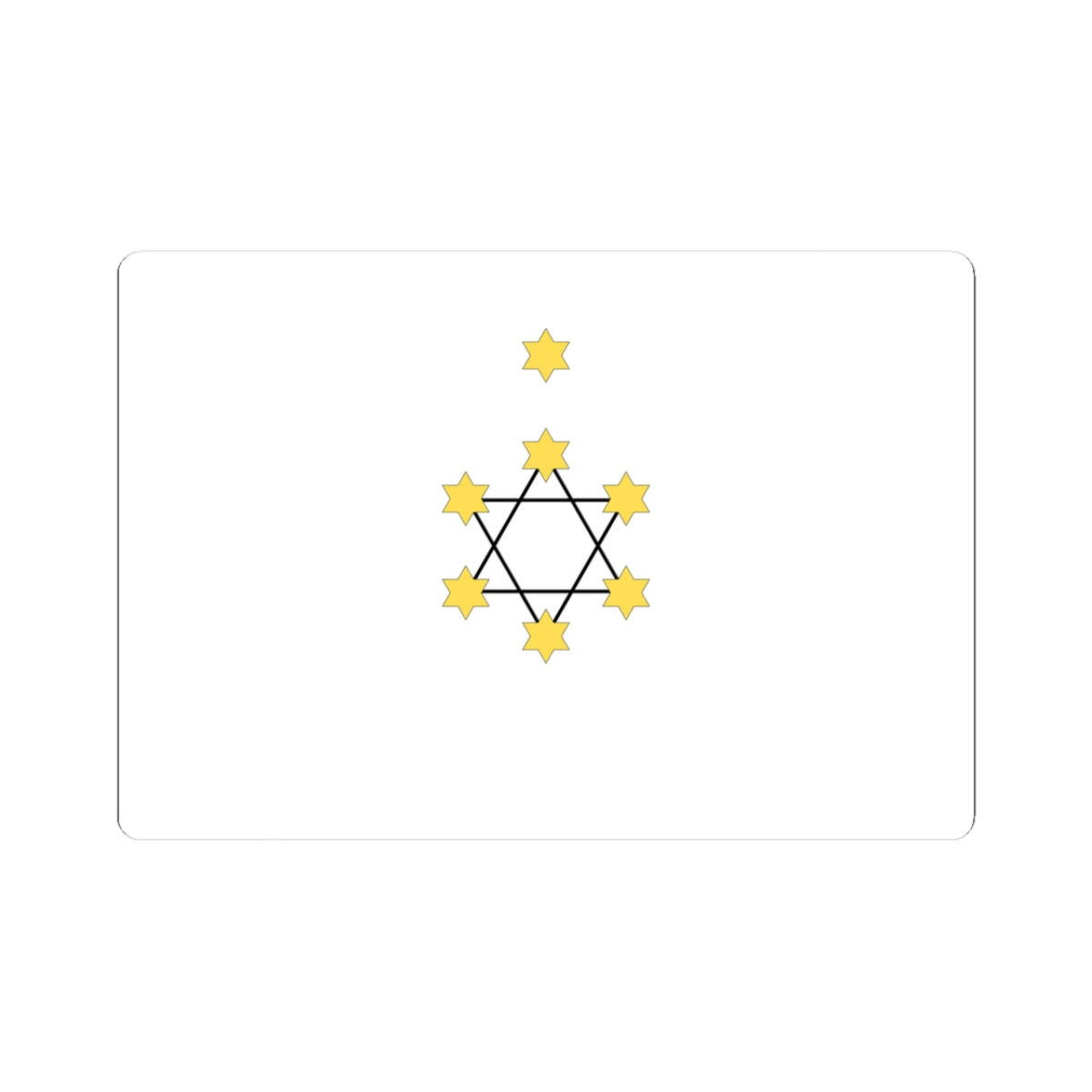 Herzls Zionist Flag (Israel) STICKER Vinyl Kiss-Cut Decal
