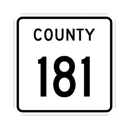 County 181 square (Minnesota) (Road Sign) STICKER Vinyl Kiss-Cut Decal
