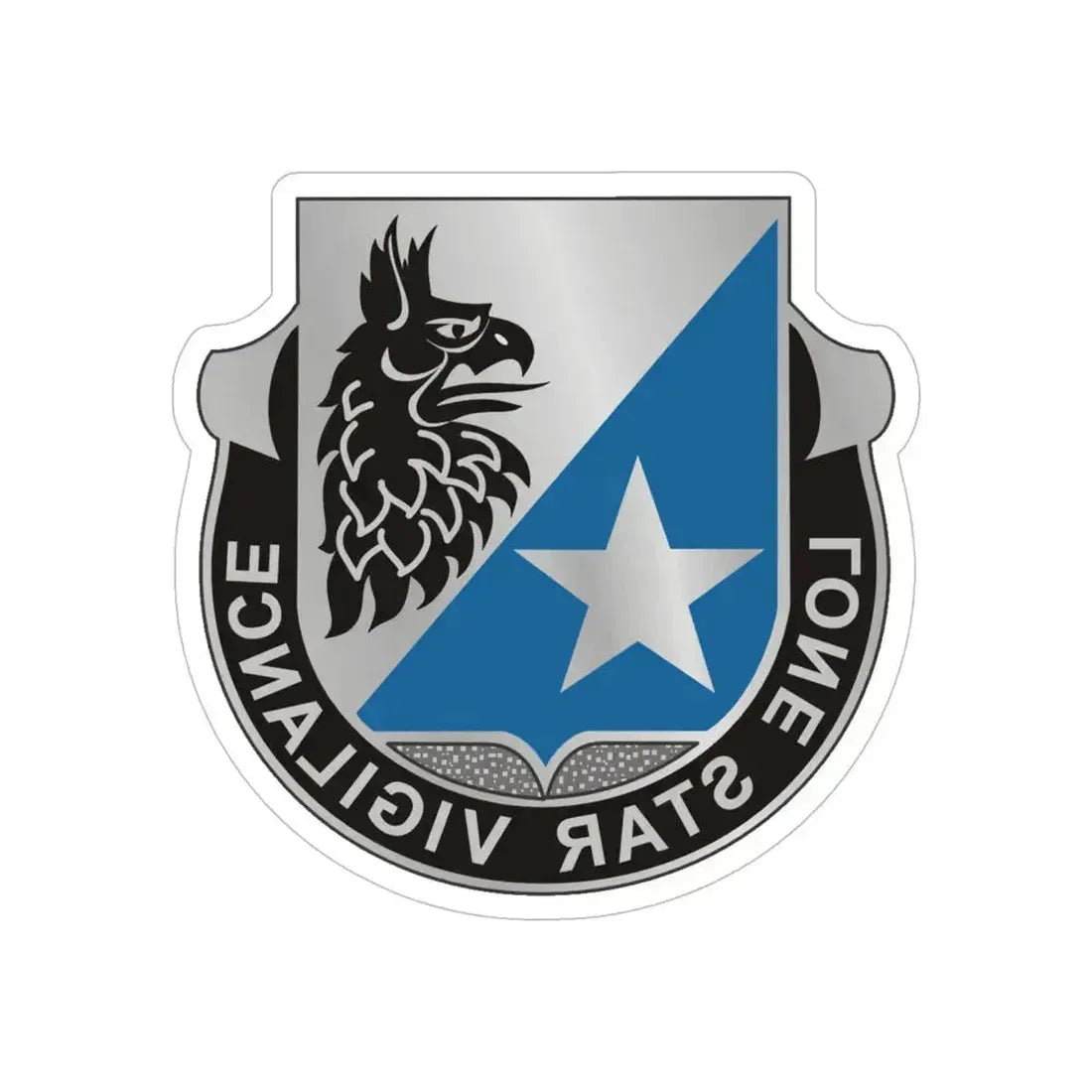649 Military Intelligence Battalion (U.S. Army) REVERSE PRINT Transparent Die-Cut STICKER 6 Inch Die-Cut Transparent - The Sticker Space