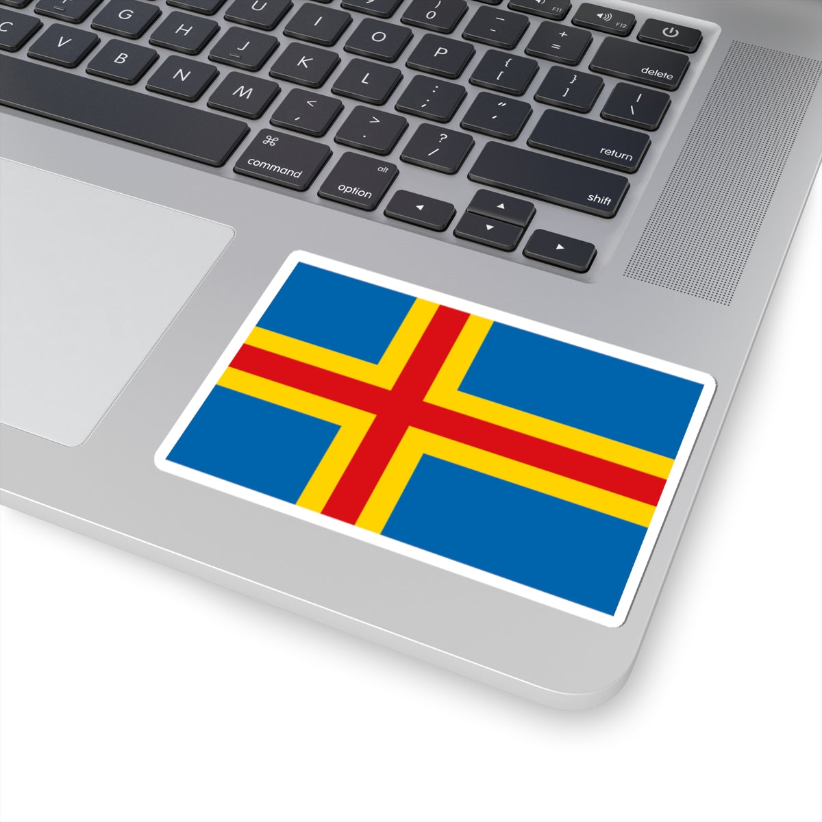 Flag of Åland (Finland) STICKER Vinyl Kiss-Cut Decal