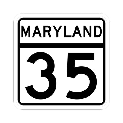 MD Route 35 (Maryland) (Road Sign) STICKER Vinyl Kiss-Cut Decal