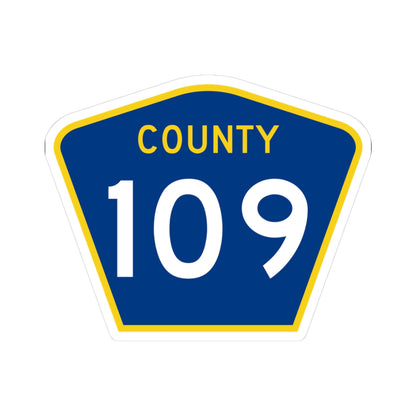 County 109 MN (Minnesota) (Road Sign) STICKER Vinyl Kiss-Cut Decal