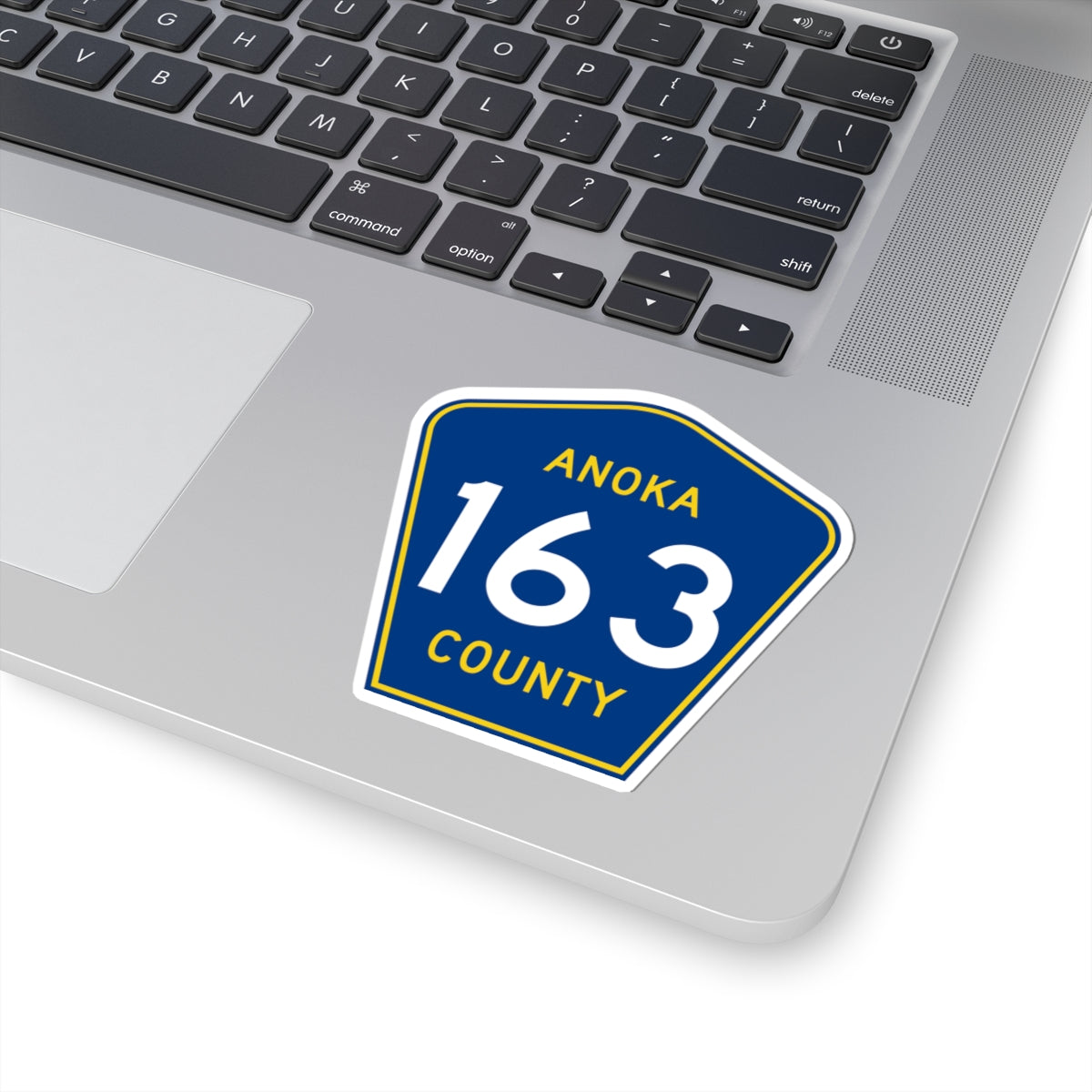 Anoka County 163 (Minnesota) (Road Sign) STICKER Vinyl Kiss-Cut Decal