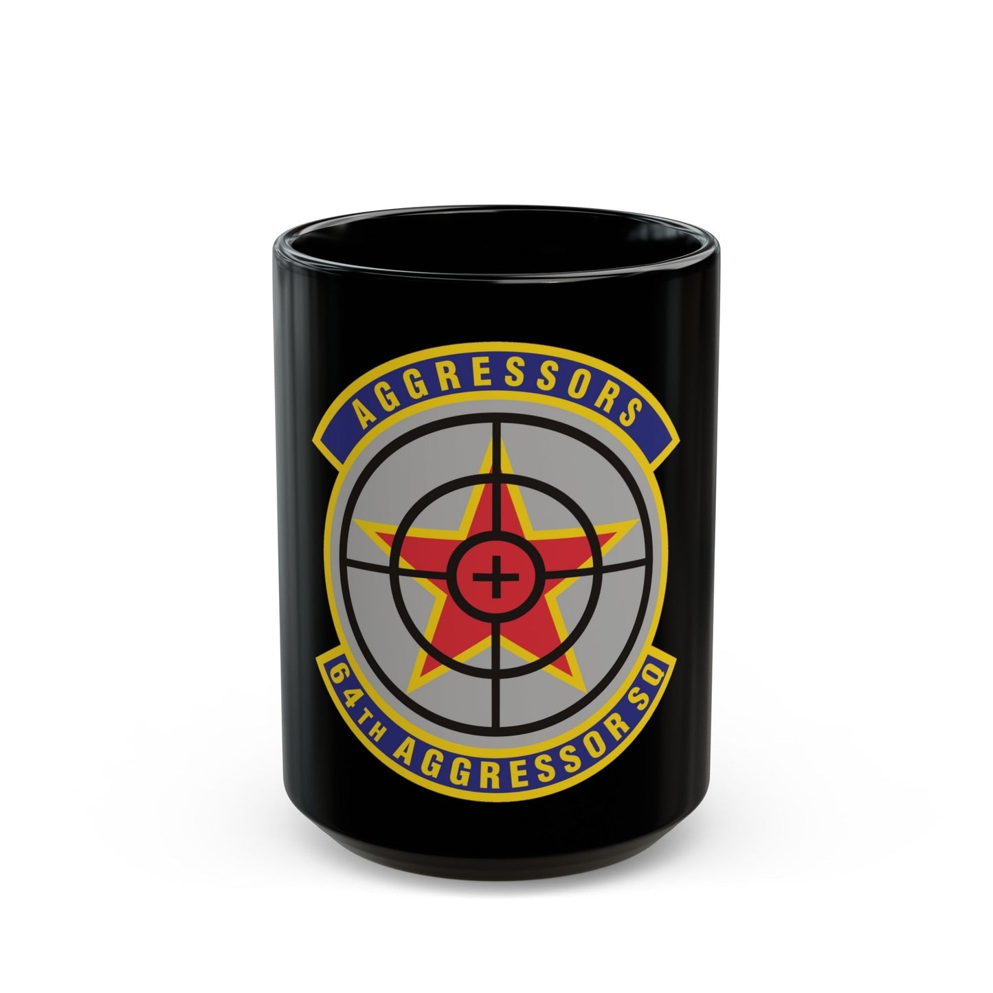 64th Aggressor Squadron (U.S. Air Force) Black Coffee Mug-15oz-The Sticker Space