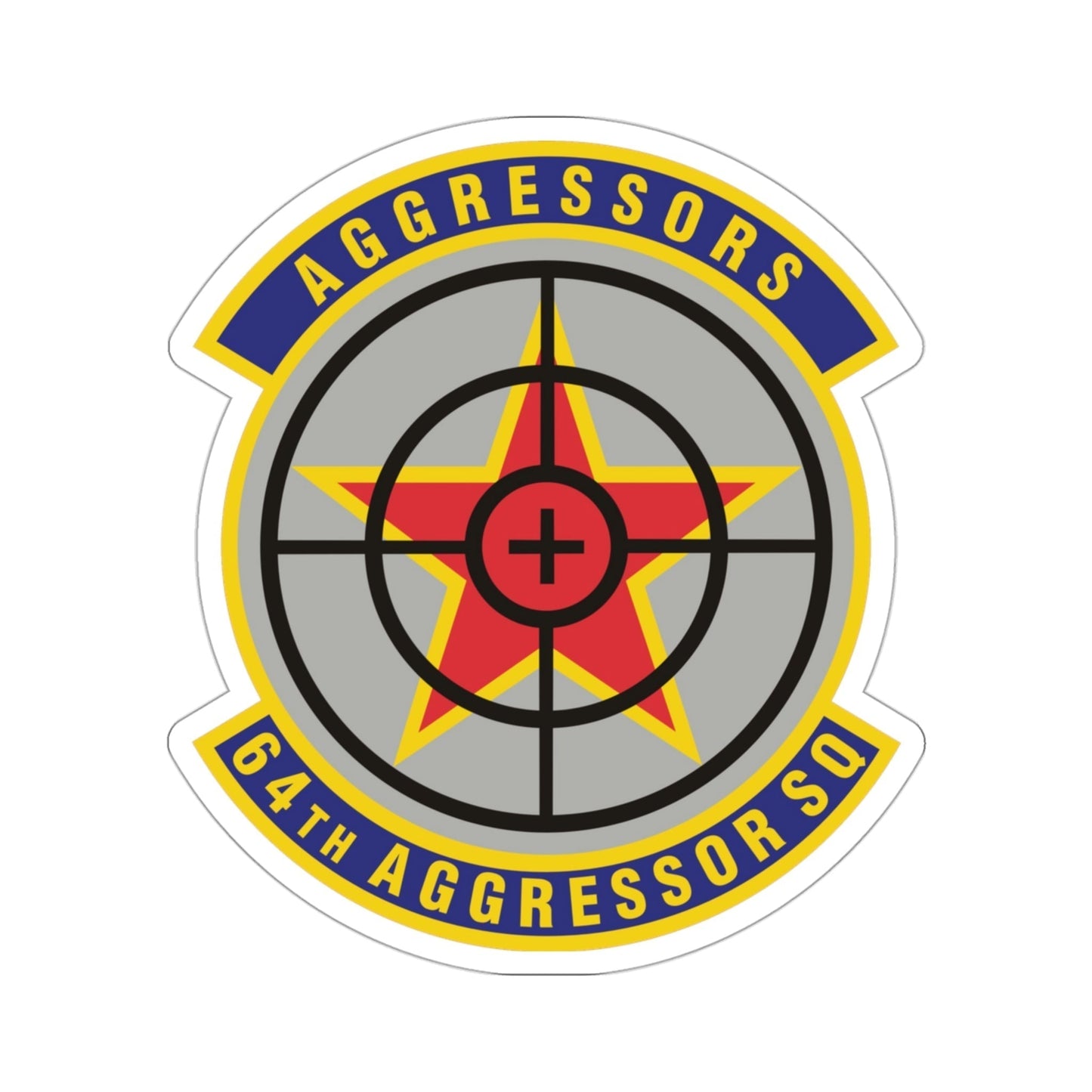 64th Aggressor Squadron (U.S. Air Force) STICKER Vinyl Die-Cut Decal-3 Inch-The Sticker Space