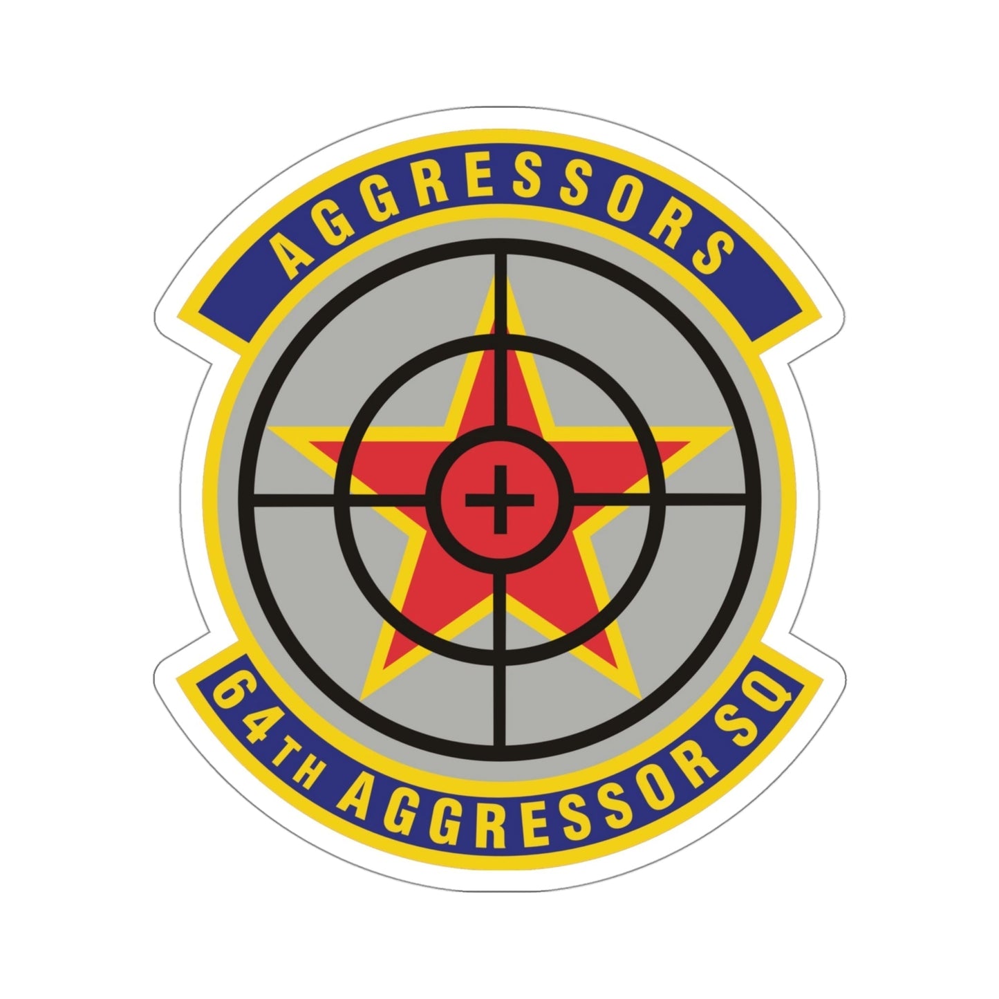 64th Aggressor Squadron (U.S. Air Force) STICKER Vinyl Die-Cut Decal-4 Inch-The Sticker Space