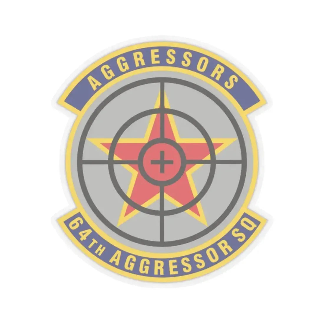 64th Aggressor Squadron (U.S. Air Force) STICKER Vinyl Kiss-Cut Decal 2 Inch Transparent - The Sticker Space