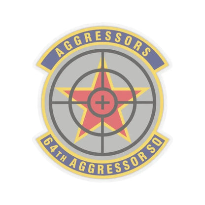 64th Aggressor Squadron (U.S. Air Force) STICKER Vinyl Kiss-Cut Decal 2 Inch Transparent - The Sticker Space
