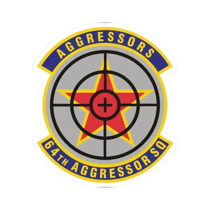 64th Aggressor Squadron (U.S. Air Force) STICKER Vinyl Kiss-Cut Decal 2 Inch White - The Sticker Space