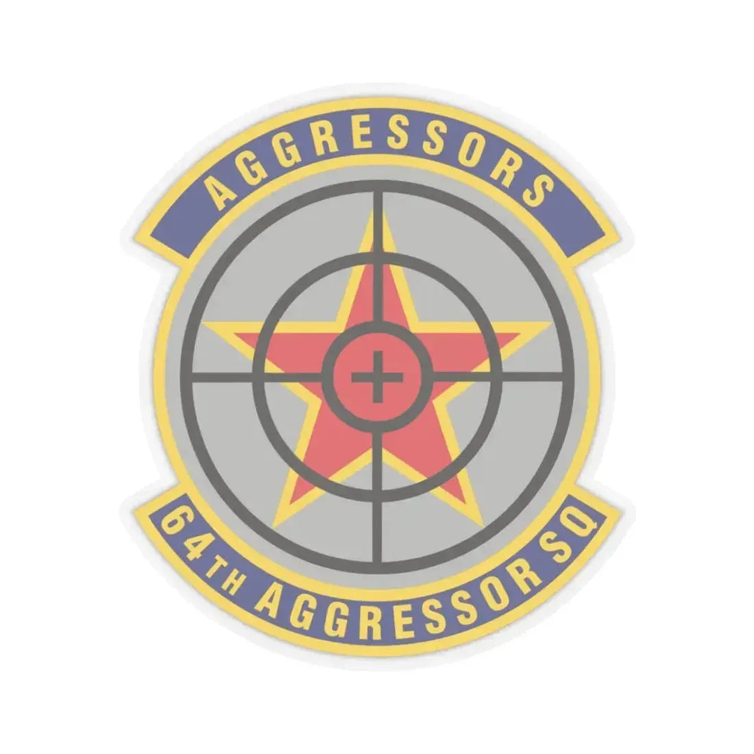 64th Aggressor Squadron (U.S. Air Force) STICKER Vinyl Kiss-Cut Decal 3 Inch Transparent - The Sticker Space
